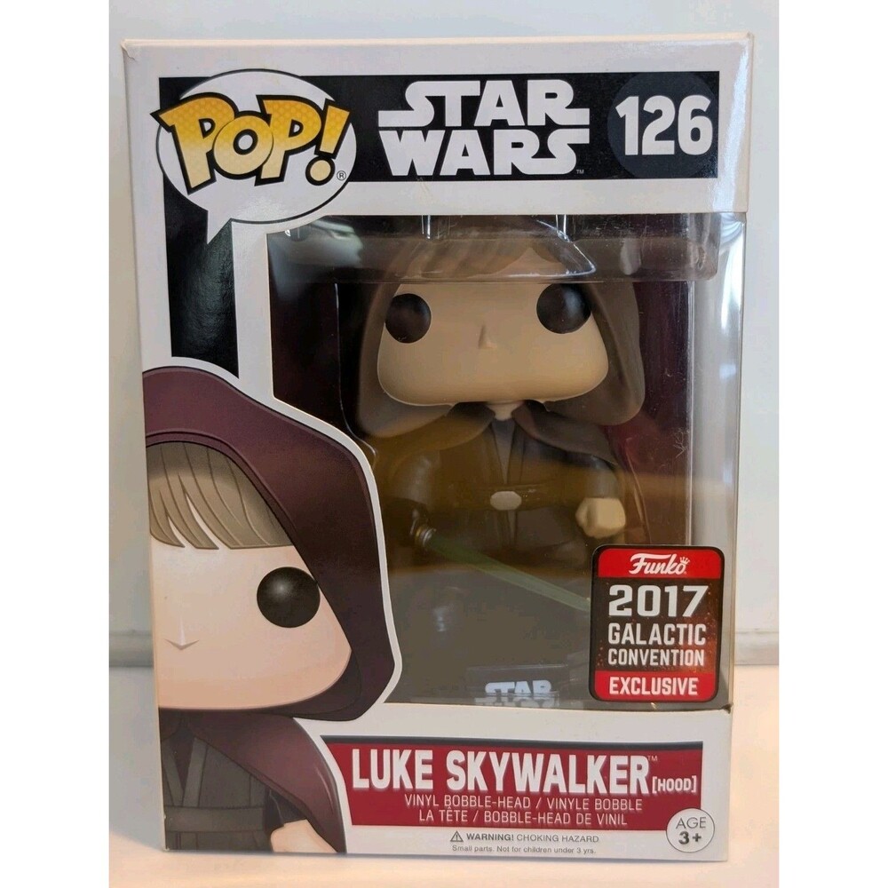 Star Wars - LUKE SKYWALKER [Hood] (126) Funko POP, 2017 Galactic Con Exclusive